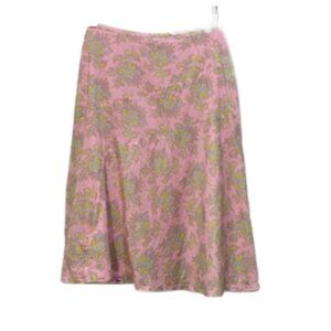 GAP Pink and Green A-Line Skirt